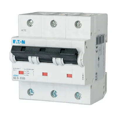 Interruptor automático AZ-3-C100 de 25 kA, In= 100 A, tipo C, trifásico. Serie AZ.