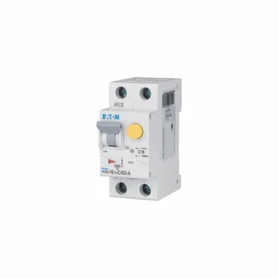 Interruptor automático combinado PKNM-16/1N/C/003-A-MW de 10 kA, In=16 A, IΔN=0,03 A, característica C, tipo A, 1 polo + N. Serie PKNM