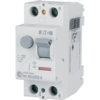 Interruptor automático de corriente residual HNC-40/2/003-A, 6 kA, In=40 A, IΔN=0,03 A, tipo A, bipolar. Serie HNC.