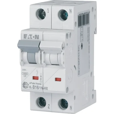 Interruptor automático de sobrecorriente HN-B16/1N de 6 kA, In=16 A, tipo B, 1 polo + neutro. Serie HN.