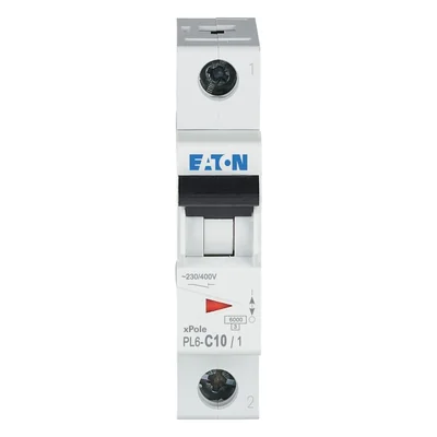 Interruptor automático de sobrecorriente PL6-C10/1, 6 kA, In=10 A, característica C, monopolar, serie PL6