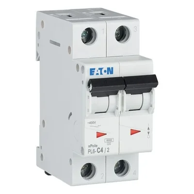 Interruptor automático PL6-C4/2 de 6 kA, In=4 A, característica C, bipolar, serie PL6