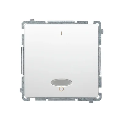 Interruptor bipolar con retroiluminación (módulo), 10 A, 250 V, terminales de tornillo, blanco