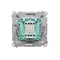 Interruptor bipolar con retroiluminación (módulo), 10 A, 250 V, terminales de tornillo, blanco