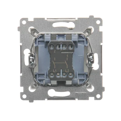 Interruptor bipolar (módulo) 16 A, 250 V, terminales de tornillo, dorado (metálico)