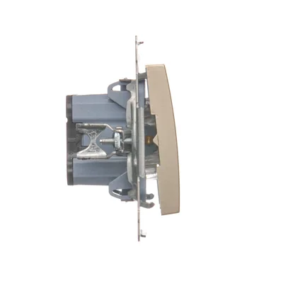 Interruptor bipolar (módulo) 16 A, 250 V, terminales de tornillo, dorado (metálico)