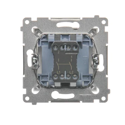 Interruptor bipolar (módulo) 16A, 250V, terminales de tornillo, blanco