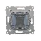 Interruptor bipolar (módulo) 230V, bronce mate metálico