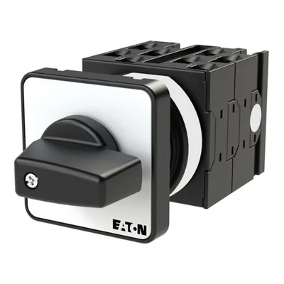 Interruptor codificado T0-4-15602/E, Contactos: 8, 20 A, código BCD 0-9, placa: 0-9, 30°, enclavamiento, montaje en superficie, pomo negro, opción sin bloqueo