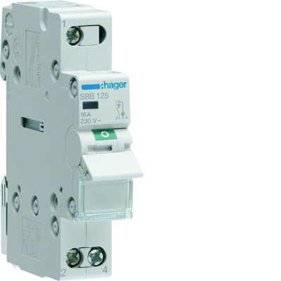 Interruptor de aislamiento con indicador luminoso 1P 25A