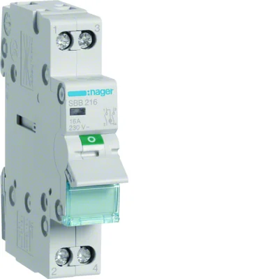 Interruptor de aislamiento con indicador luminoso 2P 16A