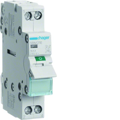 Interruptor de aislamiento con luz indicadora 2P 16A