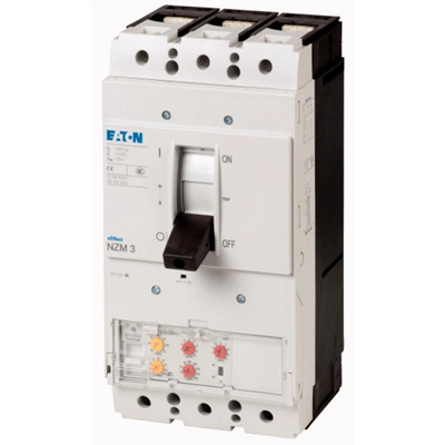 Interruptor de alimentación, 3 polos, 400A, 15kA, instalación, protección de cables, protección selectiva y de generador, instalación fija, 1000 V NZMH3-VE400-S1