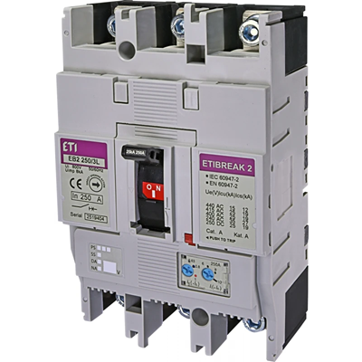 Interruptor de alimentación 3P, 25kA EB2 250/3L 250A 3P