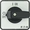Interruptor de encendido/apagado T0-1-102/EZ, bipolar, 20 A, 90°, montaje en superficie de 22,3 mm, pomo negro, sin bloqueo.
