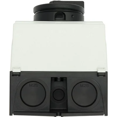 Interruptor de encendido/apagado T3-4-8344/I2/SVB-SW, 8 polos, 32 A, 90°, en carcasa IP65, pomo negro con candado.