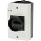 Interruptor de encendido/apagado T3-4-8344/I2/SVB-SW, 8 polos, 32 A, 90°, en carcasa IP65, pomo negro con candado.