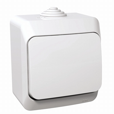 Interruptor de escalera Cedar Plus IP44 blanco