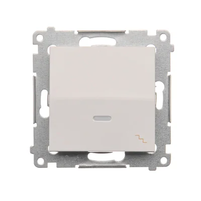 Interruptor de escalera con retroiluminación LED (módulo) 16A 230V terminales de tornillo blanco