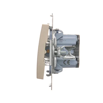 Interruptor de escalera con retroiluminación LED (módulo) 230V, dorado metálico