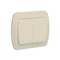 Interruptor de escalera doble 10A 250V, terminales de tornillo, beige