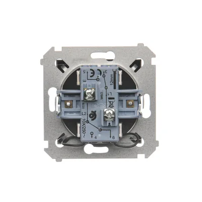 Interruptor de escalera doble con retroiluminación (módulo) 10A 250V terminales de tornillo antracita (metálico)