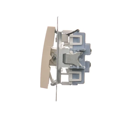 Interruptor de escalera doble con retroiluminación (módulo) 10A 250V terminales de tornillo crema