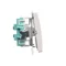 Interruptor de escalera doble (módulo) 10A 250V, terminales de tornillo, blanco