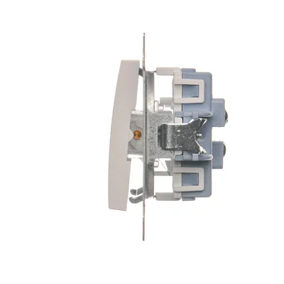 Interruptor de escalera doble (módulo) 10A 250V, terminales de tornillo, blanco