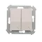 Interruptor de escalera doble (módulo) 10A 250V, terminales de tornillo, blanco
