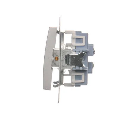 Interruptor de escalera doble (módulo) 10A 250V terminales de tornillo plateado (metálico)