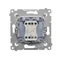 Interruptor de escalera Simon 54 WMDL-0610xU-011 con retroiluminación LED sin pictograma (módulo) 10AX, 250V~, conectores rápidos; blanco