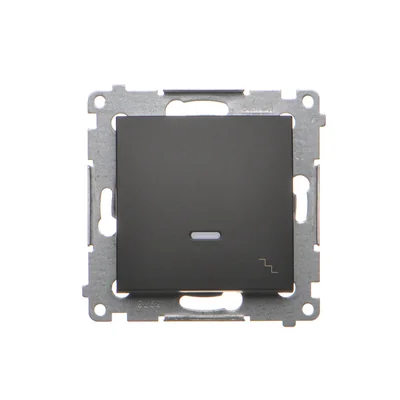 Interruptor de escalera Simon 54 WMDL-061xxx-049 con retroiluminación LED (módulo) 10AX, 250V~, conectores rápidos; negro