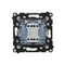 Interruptor de escalera Simon 55 WMDL-0103Lx-111 con retroiluminación LED, retroiluminación como en interruptor individual (módulo) 10 AX, 250 V~, conectores rápidos; blanco mate