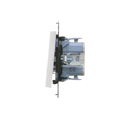 Interruptor de escalera Simon 55 WMDL-0103Lx-111 con retroiluminación LED, retroiluminación como en interruptor individual (módulo) 10 AX, 250 V~, conectores rápidos; blanco mate