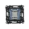 Interruptor de escalera Simon 55 WMDL-0103Lx-149 con retroiluminación LED, retroiluminación como en interruptor individual (módulo) 10 AX, 250 V~, conectores rápidos; negro mate