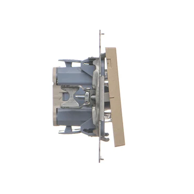 Interruptor de escalera Simon 55 WMDL-0105Lx-144 con retroiluminación LED, retroiluminación como en interruptor individual (módulo) 10 AX, 250 V~, conectores rápidos; Champagne mate