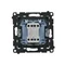 Interruptor de escalera Simon 55 WMDL-0105Lx-149 con retroiluminación LED, retroiluminación como en interruptor individual (módulo) 10 AX, 250 V~, conectores rápidos; negro mate