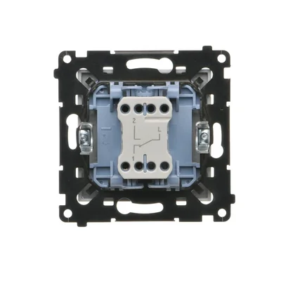 Interruptor de escalera Simon 55 WMDL-0106xx-114 sin pictograma (módulo) 10 AX, 250 V~, conectores rápidos; Gris claro mate