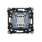 Interruptor de escalera Simon 55 WMDL-0106xx-143 sin pictograma (módulo) 10 AX, 250 V~, conectores rápidos; aluminio mate