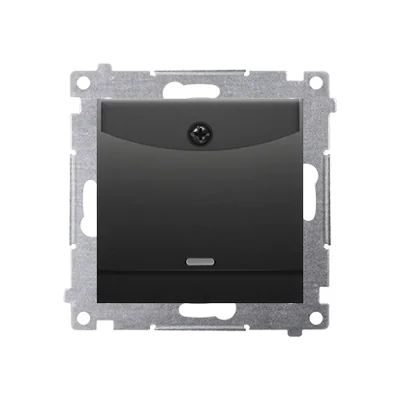 Interruptor de hotel Simon 54 WMDL-0H1xx1-049 con iluminación (módulo); negro *Solo para marcos S54 PREMIUM. Se requiere relé/contactor.