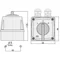 Interruptor de leva E16-43 Arco Cambio de sentido de giro L-0-P IP-44