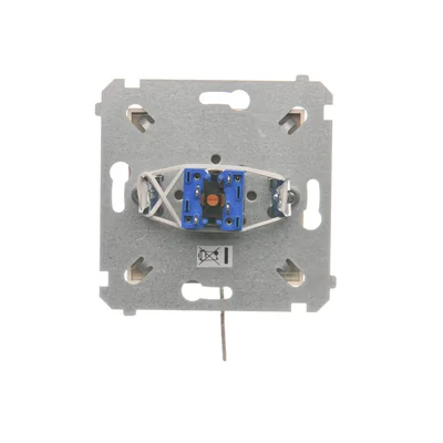 Interruptor de llave de persiana, pulsador momentáneo (módulo), 3 posiciones. "I-0-II" 2 contactos NA 5A 230V crema