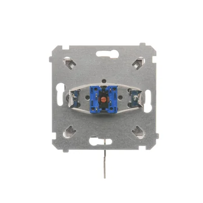 Interruptor de llave para persiana enrollable Simon 54, monopolar, 3 posiciones "I-0-II", 2 contactos normalmente abiertos, 5 A, 250 Ω. Llave extraíble en cualquier posición; bronce mate.