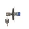 Interruptor de llave para persiana enrollable Simon 54, monopolar, 3 posiciones "I-0-II", 2 contactos normalmente abiertos, 5 A, 250 Ω. Llave extraíble en cualquier posición; bronce mate.