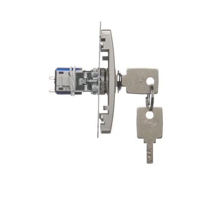 Interruptor de llave unipolar 2 posiciones "0-I" 5A 250V para soldar, metalizado satinado