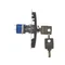Interruptor de llave unipolar, 2 posiciones, 5A 230V, grafito metalizado mate