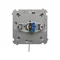 Interruptor de llave unipolar, 2 posiciones, 5A 230V, plata metalizado mate