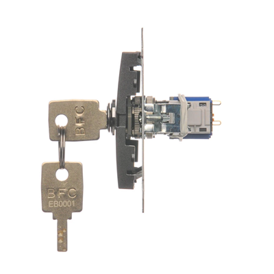 Interruptor de llave unipolar (módulo) 2 posiciones 0-I contacto normalmente abierto 5 A 230V antracita (metálico)