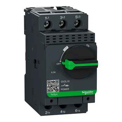 Interruptor de motor magnético GV2L, accionamiento giratorio 6,3 A